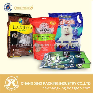 water proof animal feed bags with handle and zipper lock for dog food, cat food, fish food, etc.